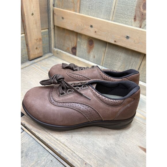 NEW SAS Womens 8WW Brown Leather Lace-Up Comfort Shoes - Picture 7 of 7